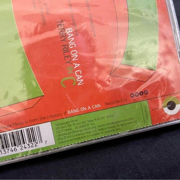 Brand New Terry Riley: In C by Bang on a Can CD, Sep-2001, Cantaloupe Sealed - Picture 4 of 4
